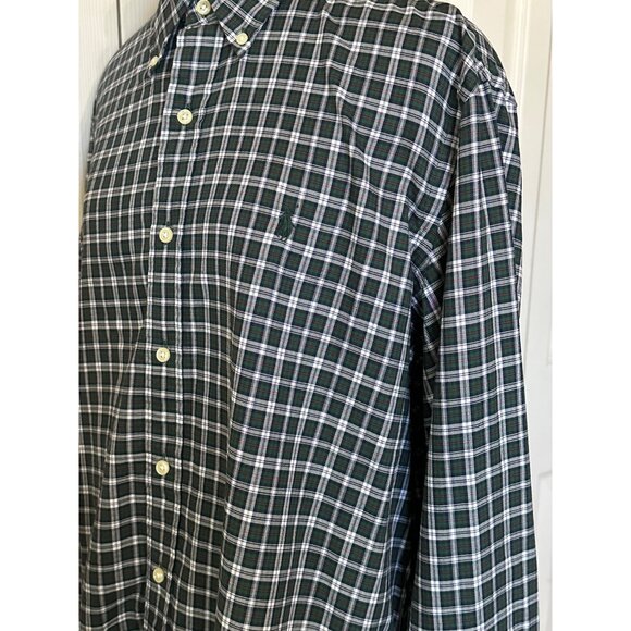 Men's Ralph Lauren Brand Green Button-Down Casual Plaid Shirt 100% Cotton Size X - Picture 16 of 16